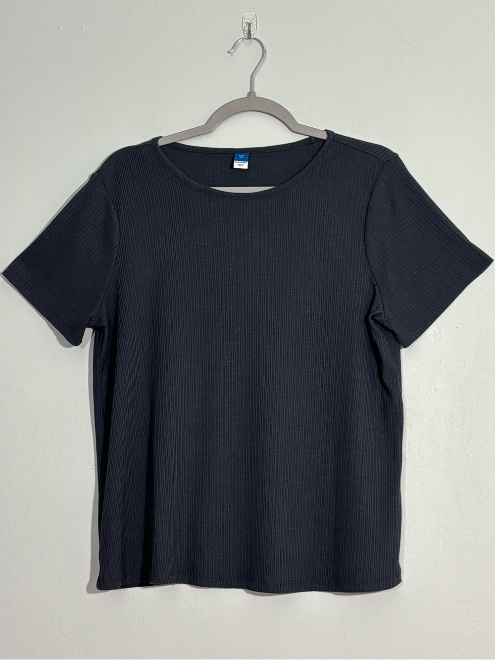 Old Navy Luxe dark gray slub-knit tee M